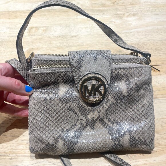 Michael Kors Snakeskin Crossbody - Picture 1 of 5
